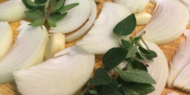 Рецепт цветная капуста, запеченная с луком