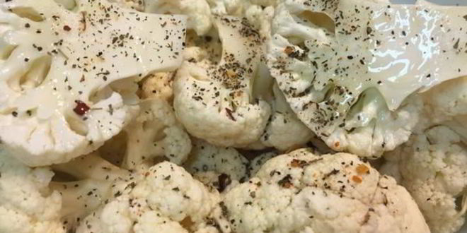 Рецепт цветная капуста, запеченная с луком