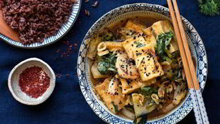 Рецепт Тушеный тофу с эскаролом