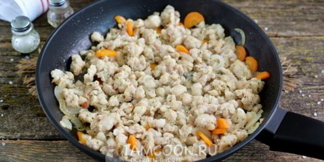 Рецепт тушеные кабачки с фаршем и рисом