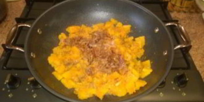 Рецепт тыква, жаренная с луком