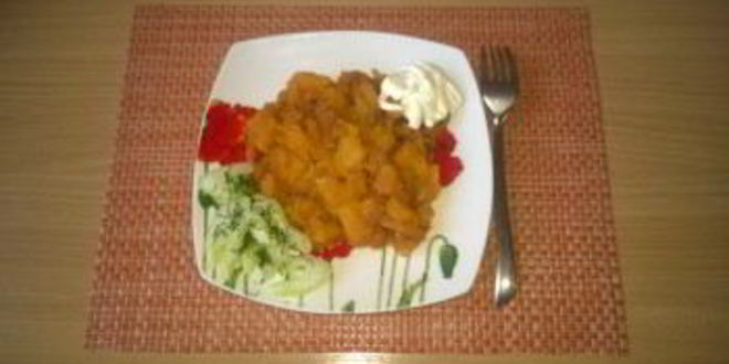 Рецепт тыква, жаренная с луком