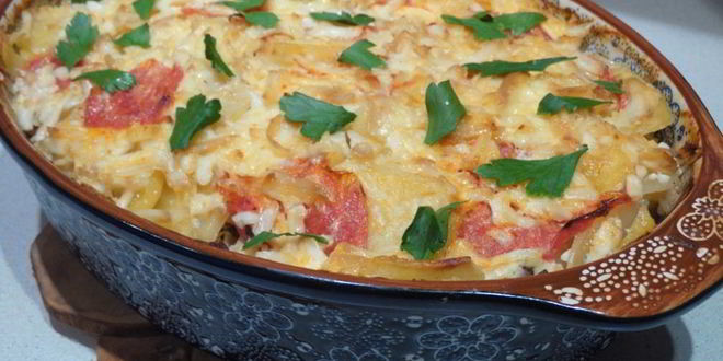 Рецепт запеченный картофель с фаршем