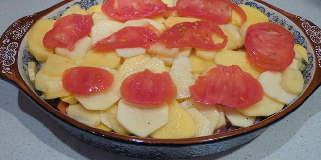 Рецепт запеченный картофель с фаршем