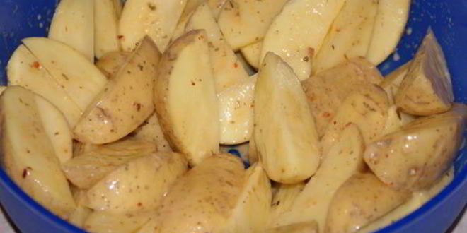 Рецепт запеченный картофель в горчичном маринаде