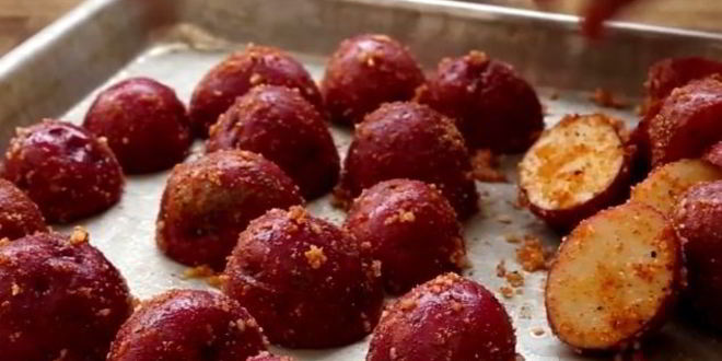 Рецепт запеченный в духовке картофель c сырной корочкой