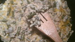 Рецепт Зеленая фасоль с грибами в сметане