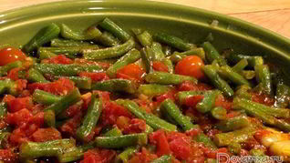 Рецепт Зеленая фасоль, запеченная с помидорами