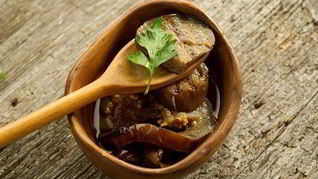 Рецепт Жареные баклажаны с чесноком и мятой