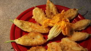 Рецепт Жареные цветы кабачков