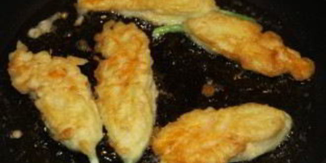 Рецепт жареные цветы кабачков