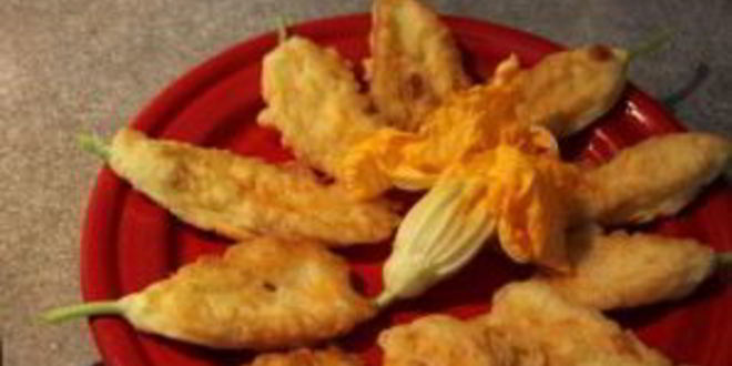 Рецепт жареные цветы кабачков