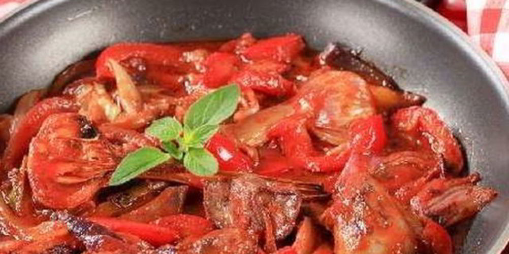 Как приготовить ароматная куриная печень со сладким перцем