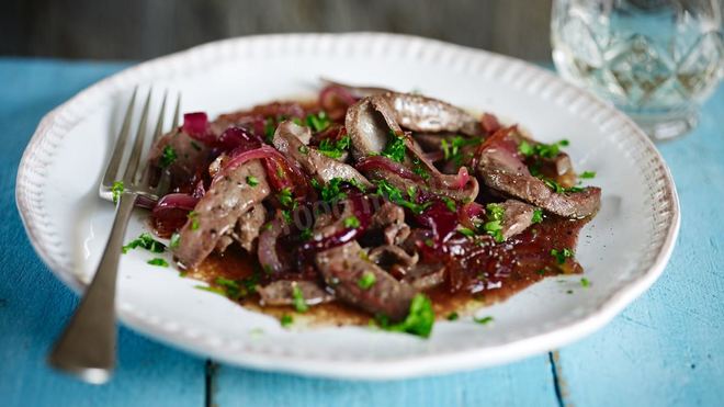 Рецепт Говяжья печень с луком в мультиварке