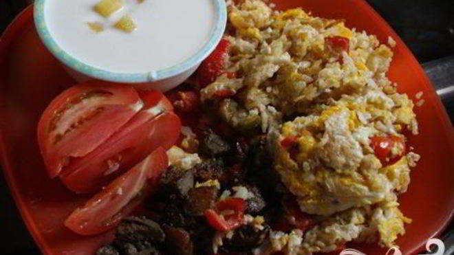 Рецепт Говяжья печенка с картофелем