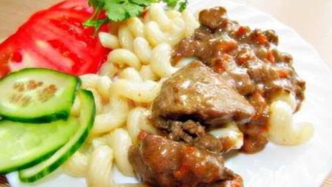 Рецепт Куриная печень и сердечки в майонезном соусе