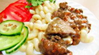 Рецепт Куриная печень и сердечки в майонезном соусе