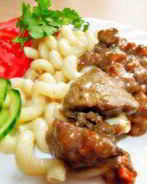 Куриная печень и сердечки в майонезном соусе