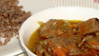 Рецепт Куриная печень с луком и морковью