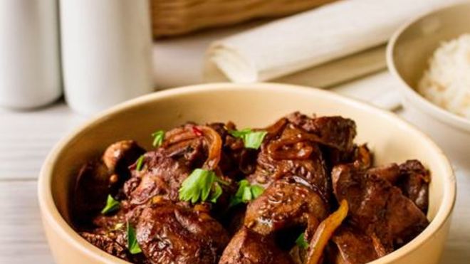 Рецепт Куриная печень в азиатском стиле