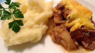 Рецепт Куриная печенка под сырной корочкой