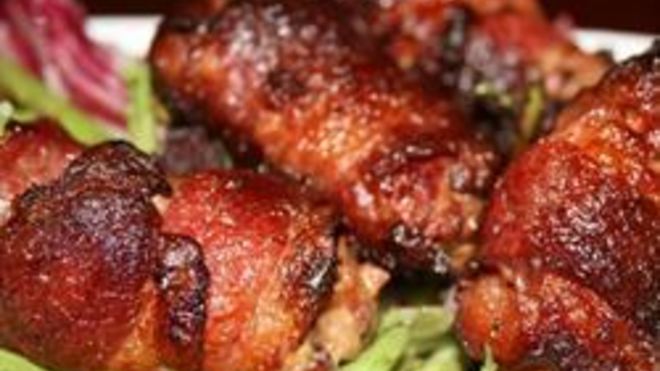 Рецепт Куриная печенка в беконе