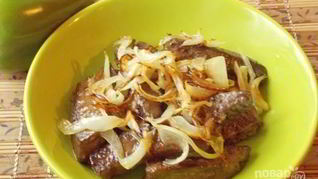 Рецепт Печень говяжья с луком