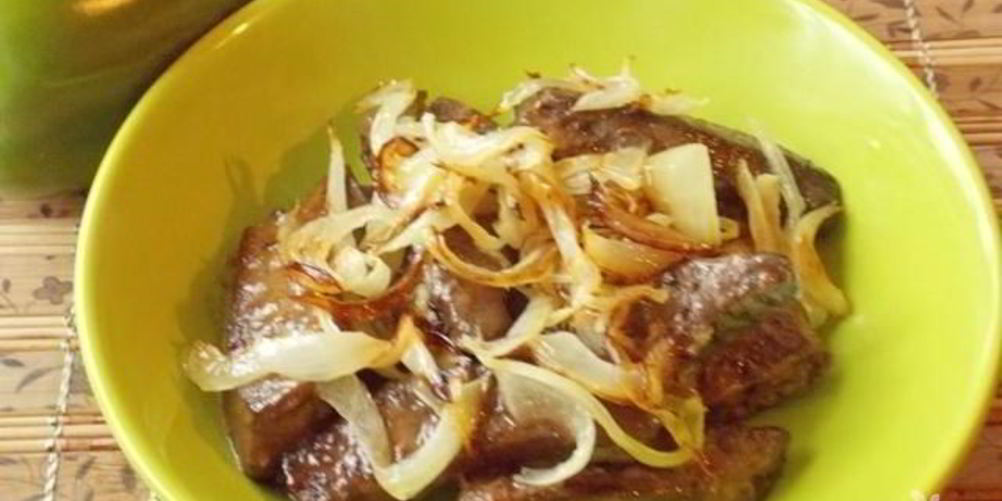 Как приготовить печень говяжья с луком