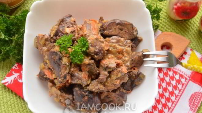 Рецепт Печень индейки в мультиварке