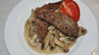 Рецепт Печень с грибами