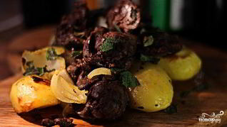 Рецепт Печень с картошкой в духовке