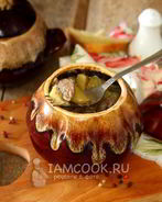 Печень с картошкой в горшочке