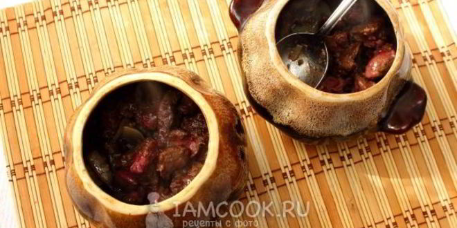 Рецепт печень с картошкой в горшочке