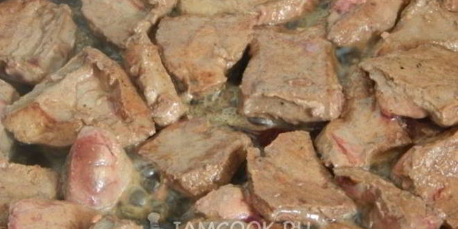 Рецепт печень свиная жареная с луком и морковью