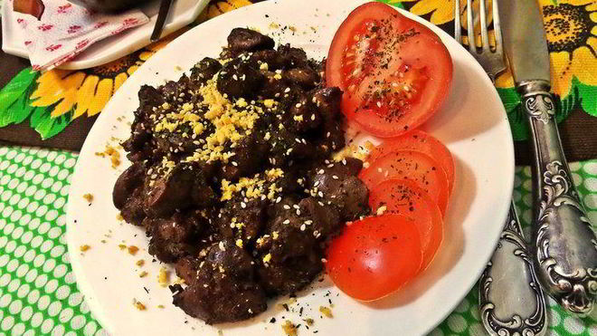 Рецепт Печенка медово-горчичная