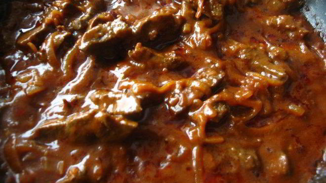 Рецепт Телячья печень в восточном стиле