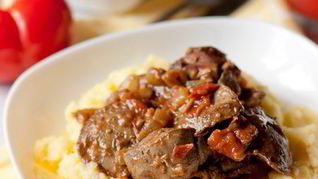 Рецепт Утиная печень с томатами и бальзамическим уксусом