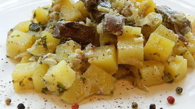 Рецепт Жареная картошечка с печенью