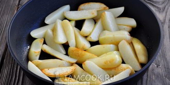Рецепт жареная картошка с печенью