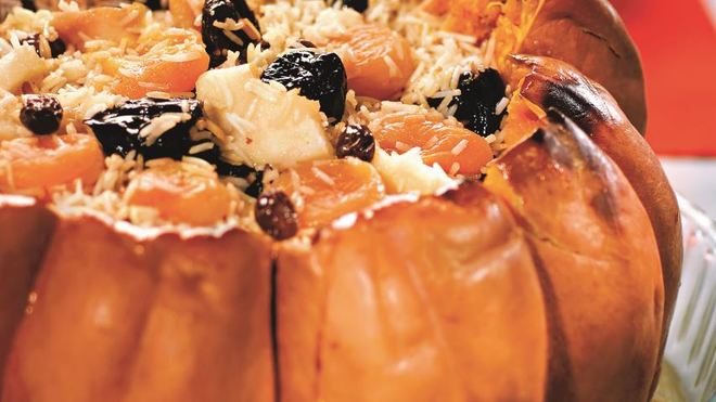 Рецепт Фруктовый плов в тыкве