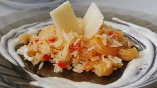 Рецепт Лимонная валенсийская паэлья с креветками