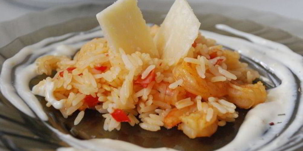 Как приготовить лимонная валенсийская паэлья с креветками