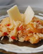 Лимонная валенсийская паэлья с креветками