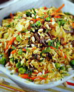 Овощной плов с грибами