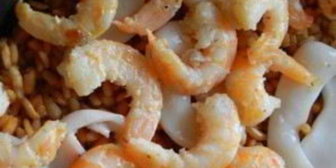 Рецепт паэлья с кальмарами