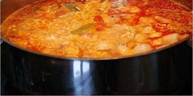 Рецепт паэлья с колбасой и морепродуктами