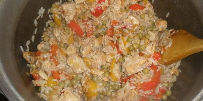 Рецепт паэлья с курицей и овощами