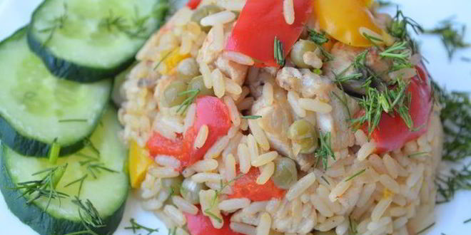 Рецепт паэлья с курицей и овощами