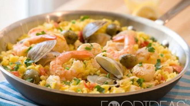 Рецепт Паэлья с морепродуктами