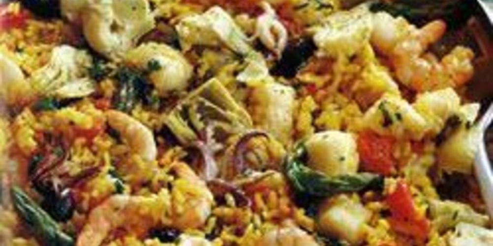 Как приготовить паэлья с рыбой и креветками